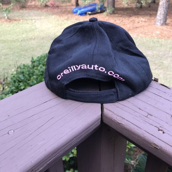 O'REILLY AUTO PARTS - PINK ON BLACK - ONE SIZE ADJUSTABLE BALL CAP HAT - Picture 4 of 6